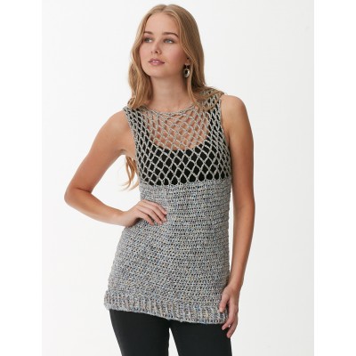 Patons Mesh Top Free Crochet Top for Women