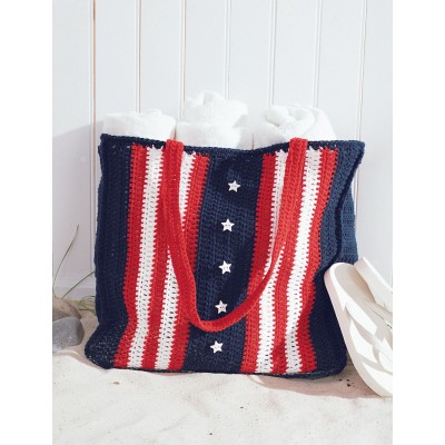 Patriotic US Bag Free Crochet Pattern