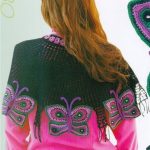 Caplet with Butterflies Crochet