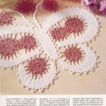 Pink and White Crochet Butterfly