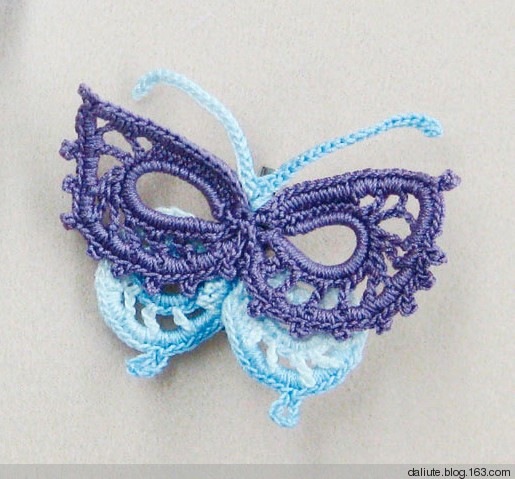 Purple and Blue Crochet Butterfly Pattern