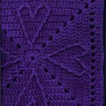 Cable Heart Free Crochet Square Pattern 12 Inch