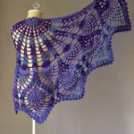 Pineapple Peacock Shawl Free Crochet Pattern