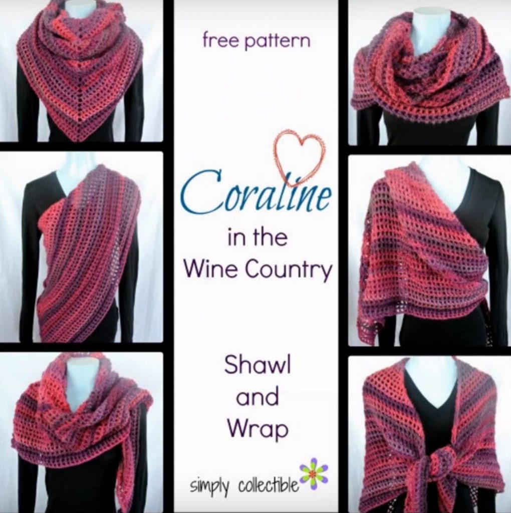 Coraline in the Wine Country Shawl and Wrap Video Tutorial