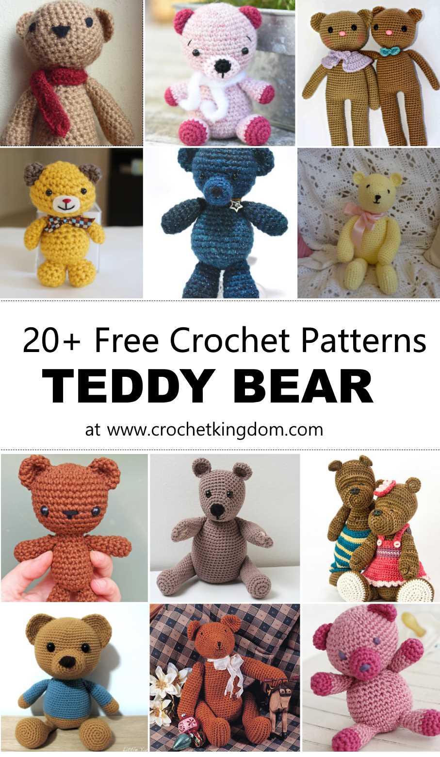 20+ Free Crochet Teddy Bear Patterns ⋆ Crochet Kingdom
