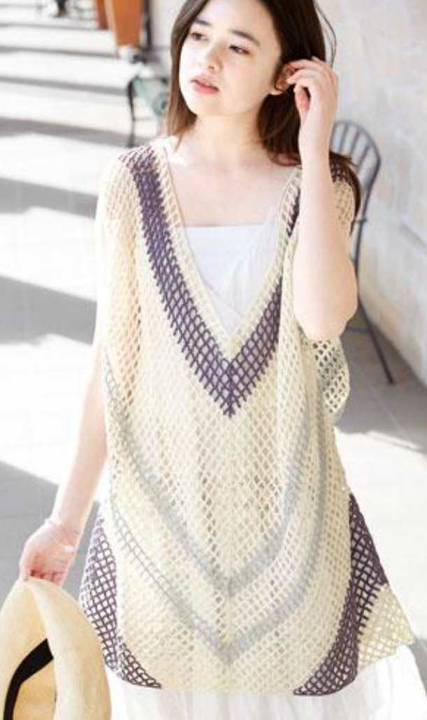 Ethnic Crochet Mesh Dress Free Pattern