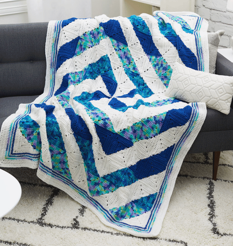 Twirling Crochet Throw Free Pattern