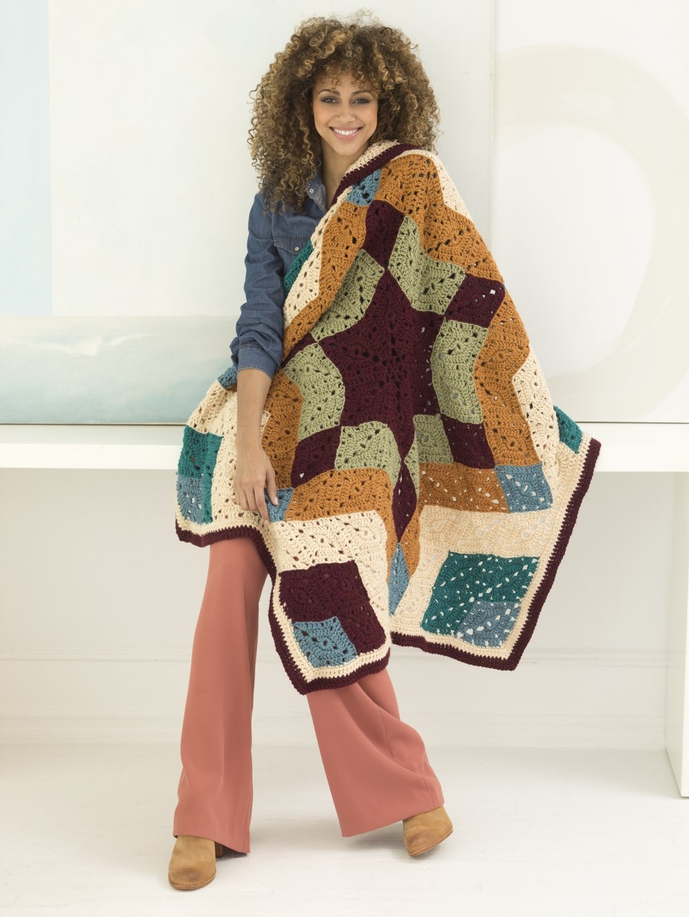 Free Crochet Pattern for an Ozark Star Mandala Afghan
