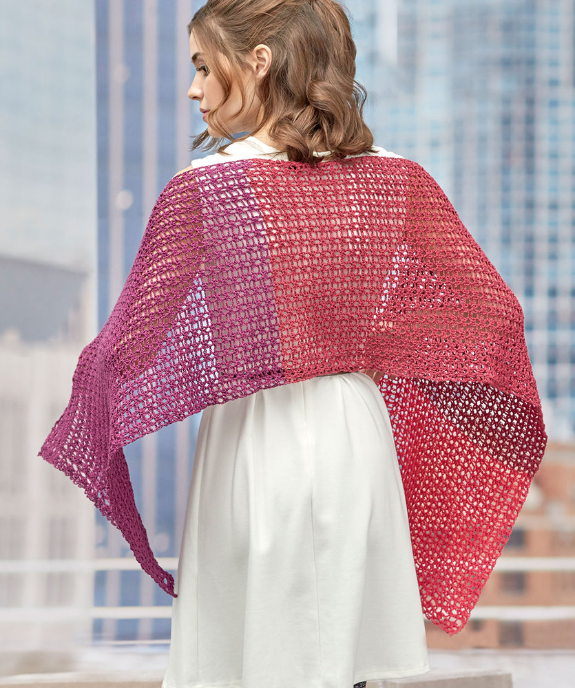 Free Crochet Pattern for a Delicate Romance Shawl.