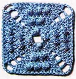 Popcorn Stitch Crochet Square Free Pattern
