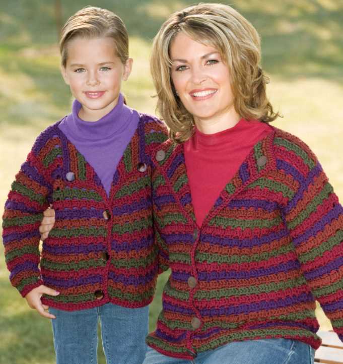 Free Crochet Pattern for Comfy Stripes Cardigan