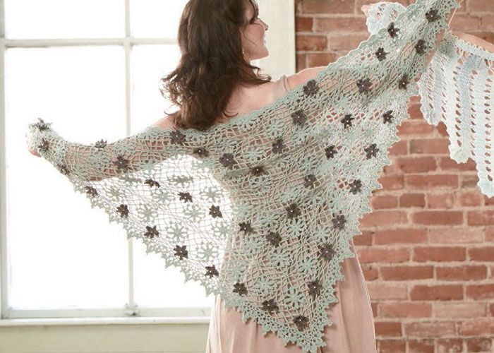 Free Crochet Pattern for a Promenade Shawl