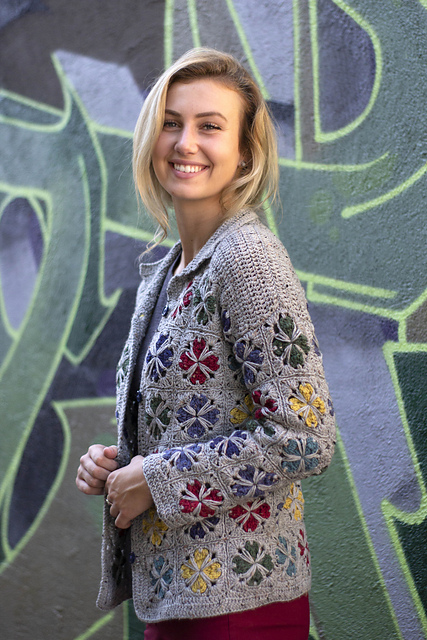 Free Crochet Pattern for a Mod Tiles Cardigan