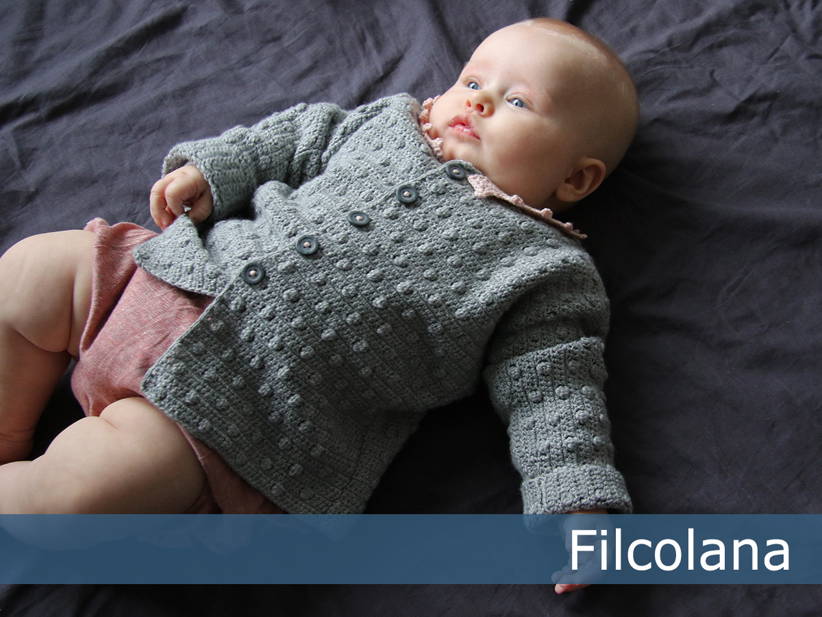 Free Crochet Pattern for a Bobble Baby Cardigan