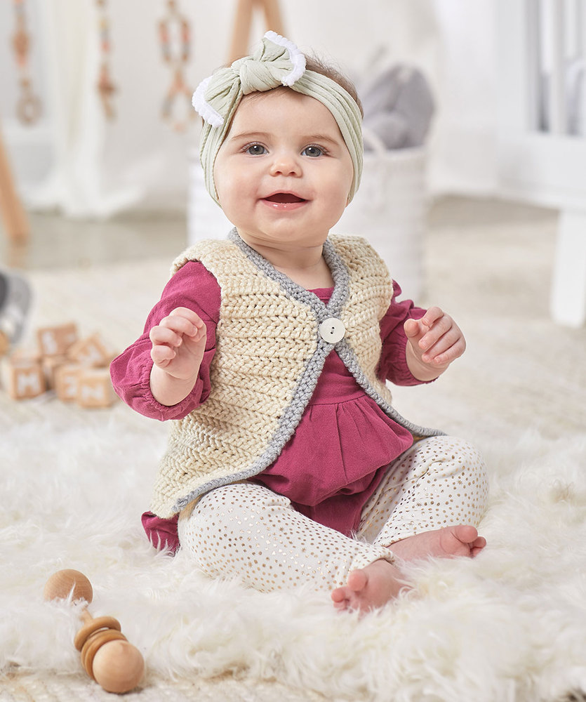 Free Crochet Pattern for a Classic Baby Vest 2