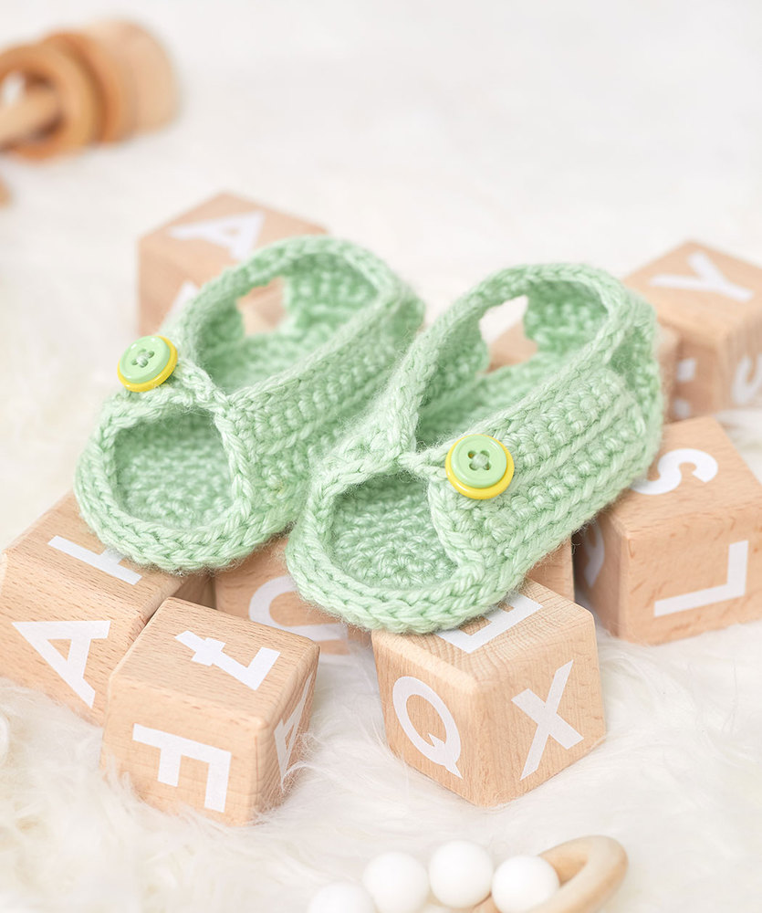 crochet baby flip flops pattern