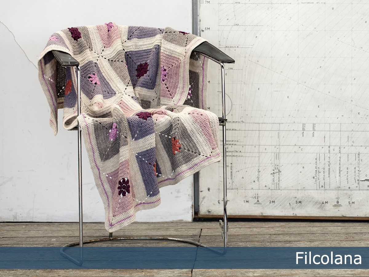 Free Crochet Pattern for a Center Flower Afghan