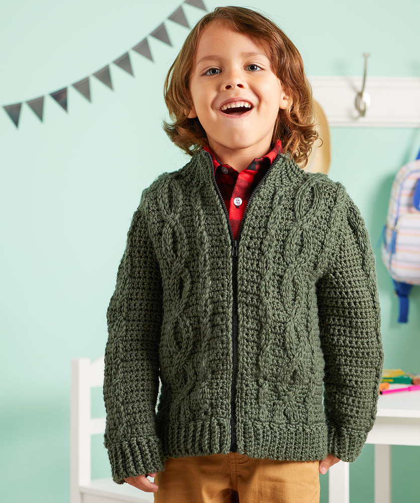 Free Pattern for a Chic Cabled Crochet Jacket