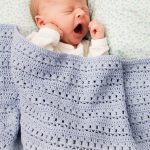 Free Crochet Pattern for a Lace Stripe Baby Blanket