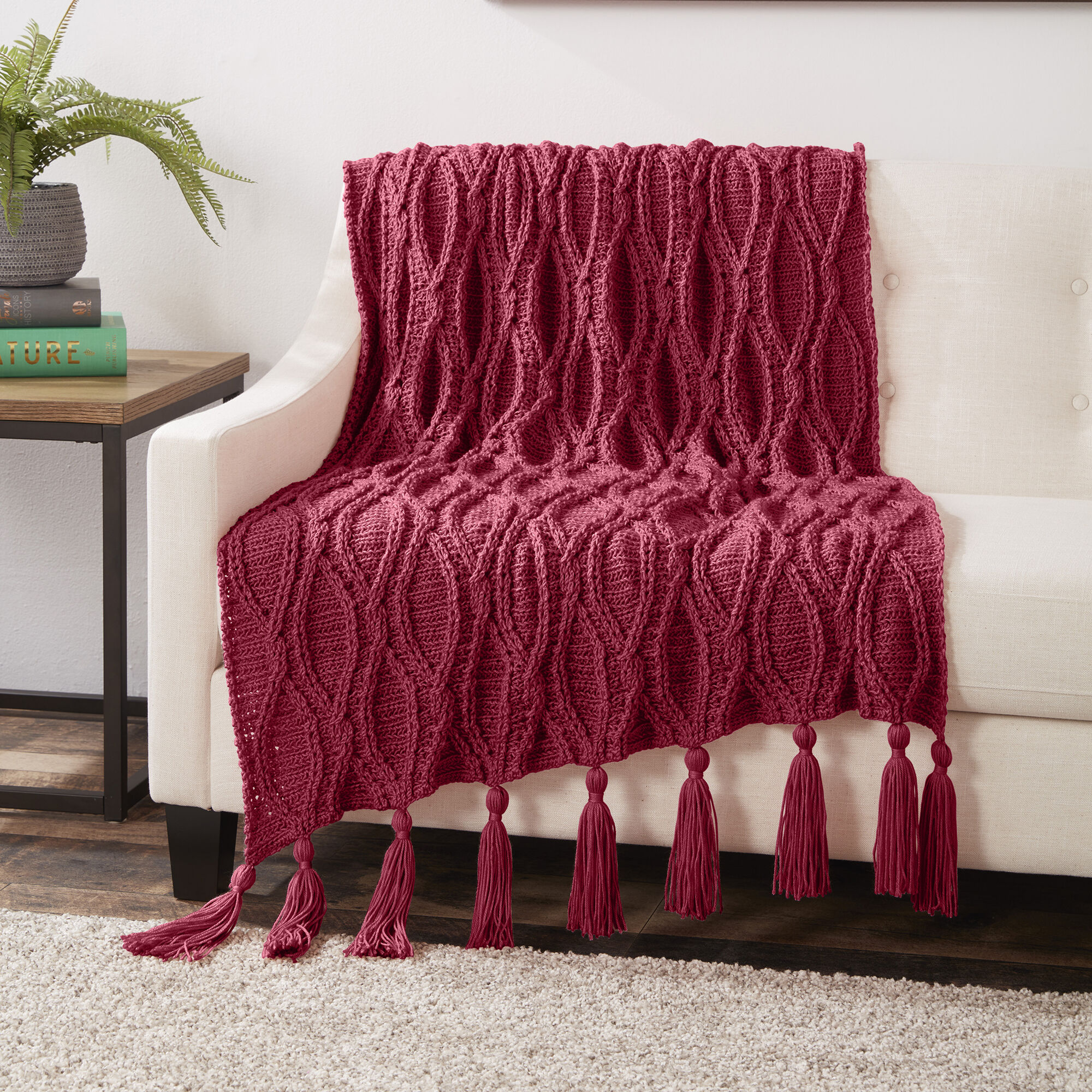 Free Crochet Pattern for a Cables Blanket
