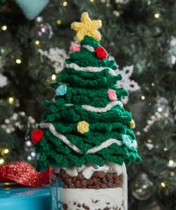 Christmas Tree Jar Topper Free Crochet Pattern
