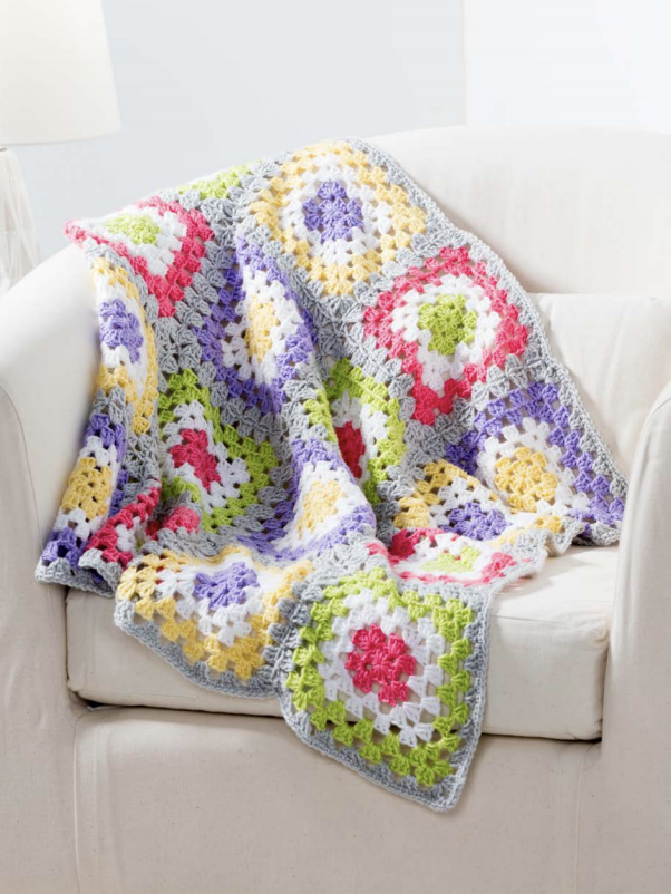 Baby granny square crochet blanket pattern