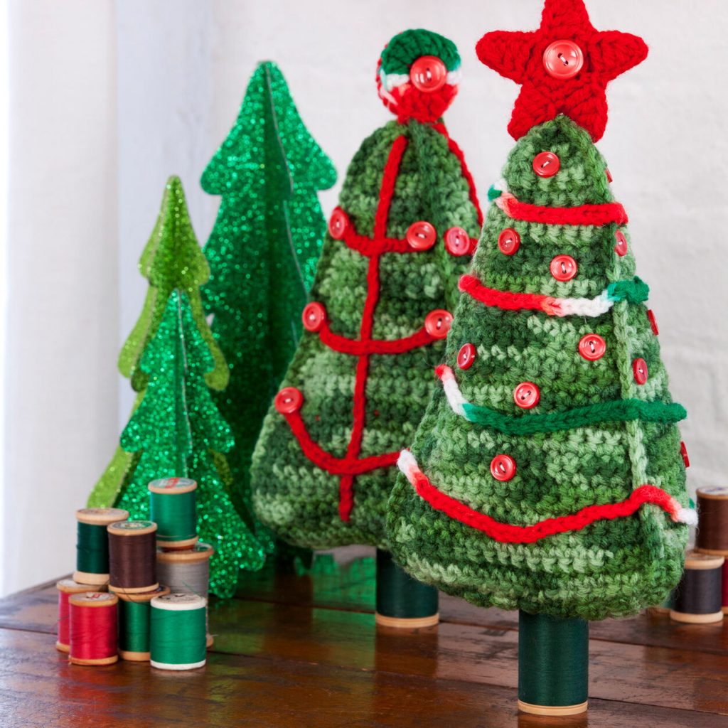 Christmas tree duo free crochet pattern