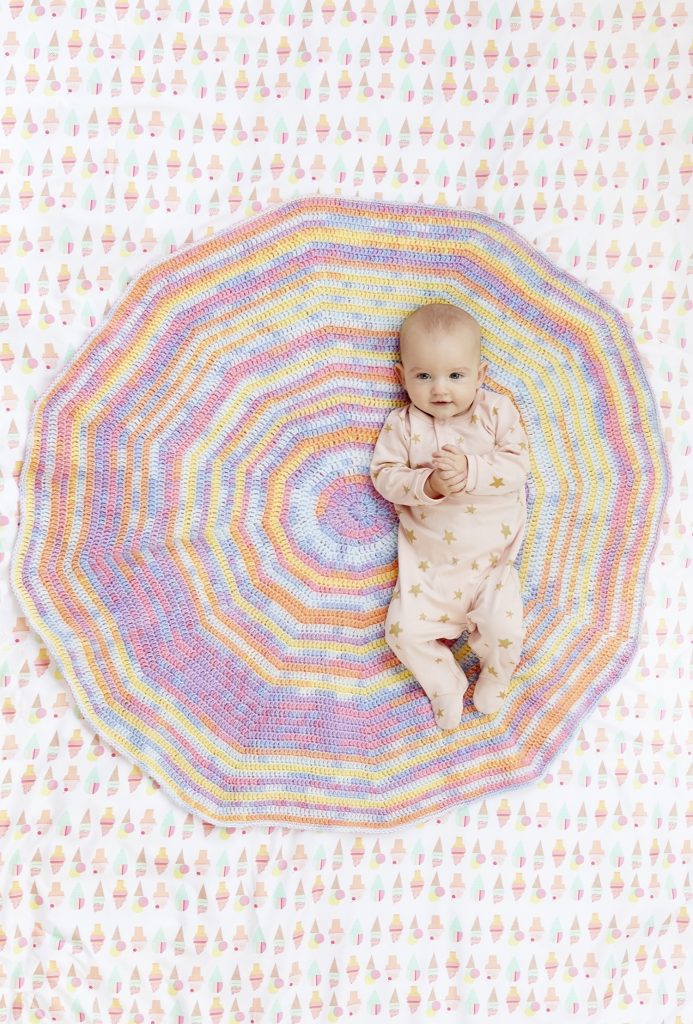 Circle afghan baby blanket pattern