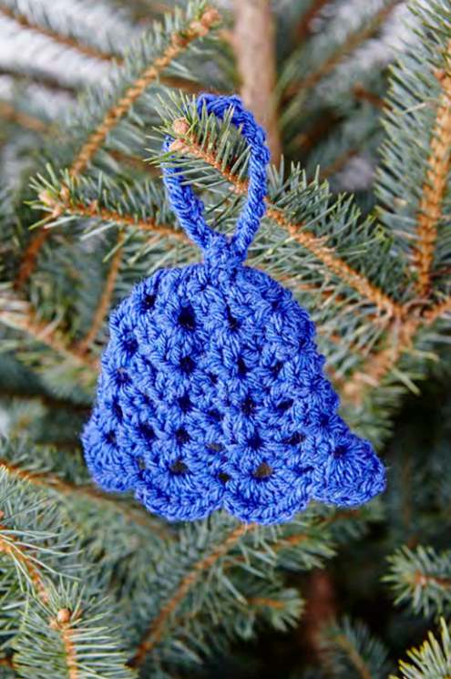 Crochet bell ornament free pattern
