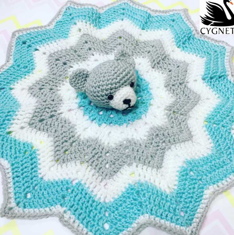 Cute baby comforter to crochet for free pattern