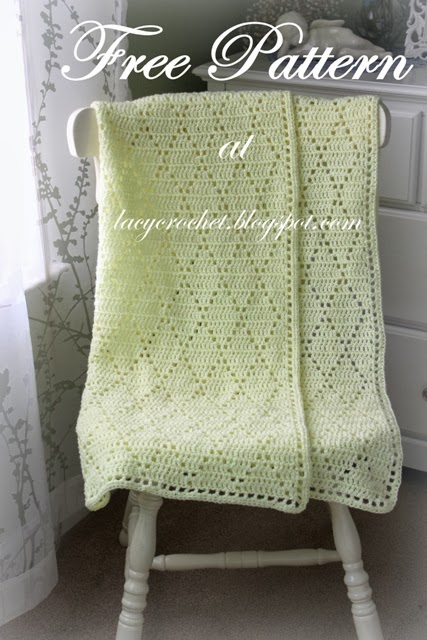 Diamond Stitch Baby Blanket, Free Pattern