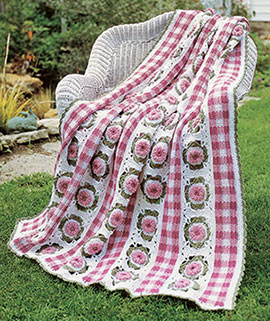 Free Crochet Pattern for a Gingham Garden Blanket