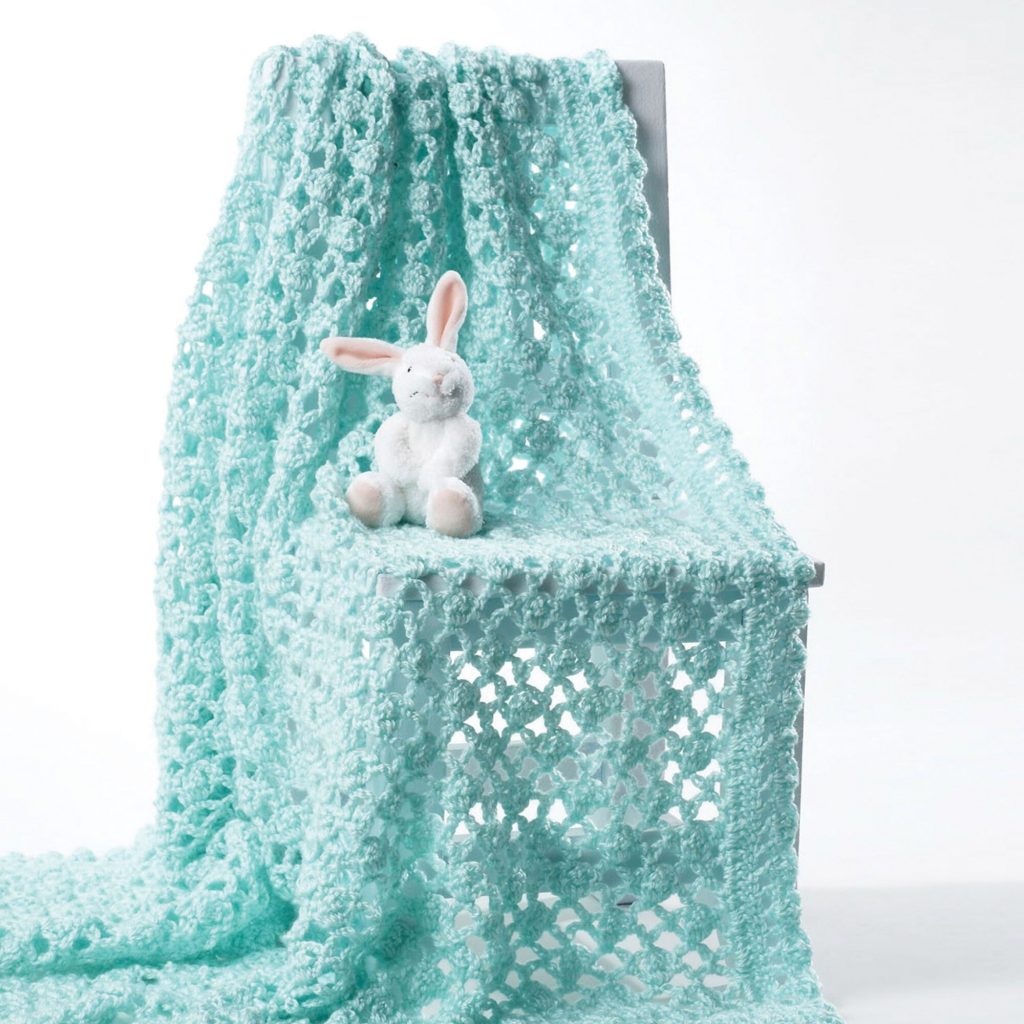 Free crochet lace baby blanket pattern