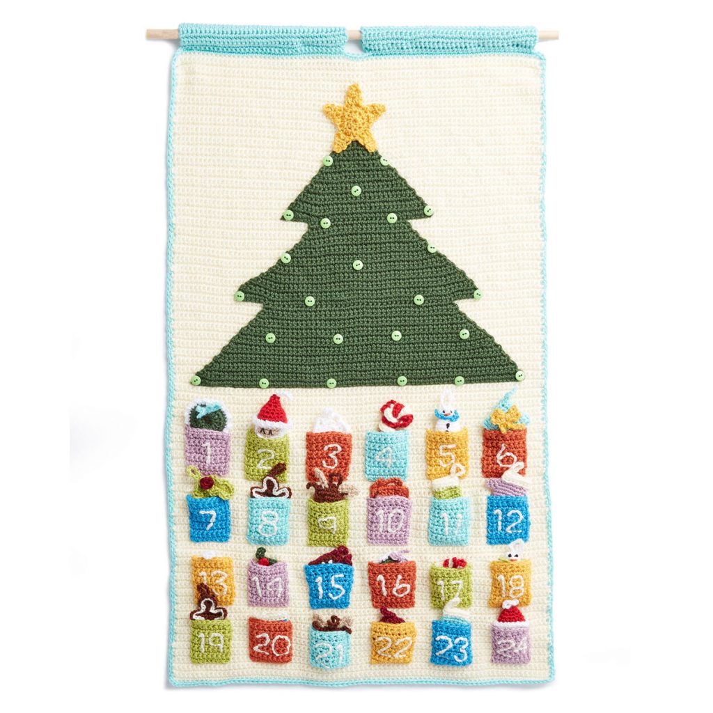 Free crochet pattern for a countdown advent calendar