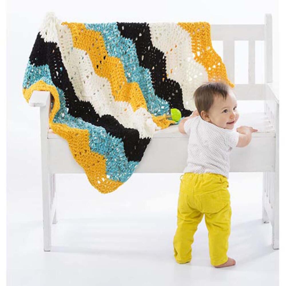 Free crochet pattern for a ripple blanket