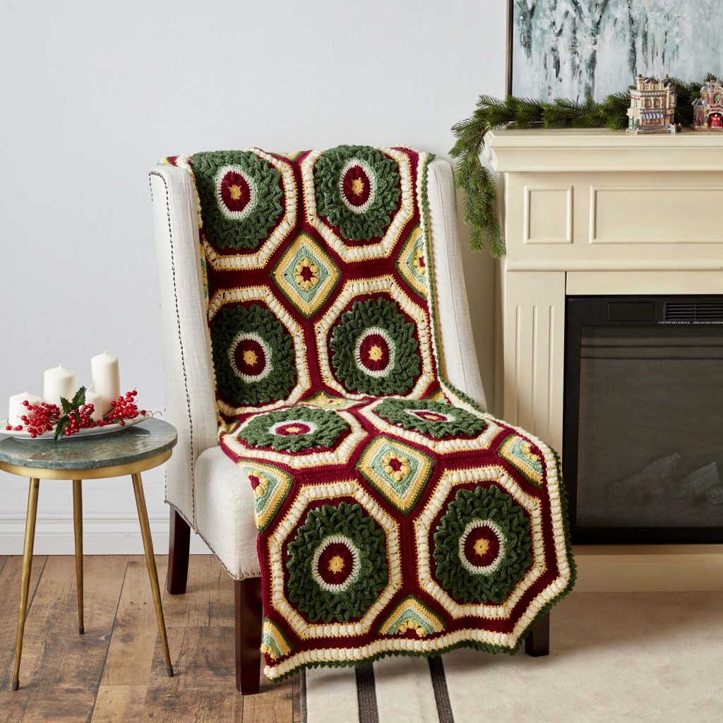 Free pattern for a crochet Christmas afghan