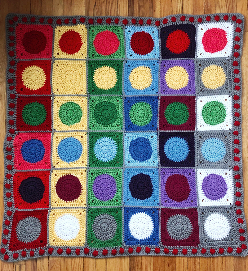 Hervé Tullet Inspired Color Mixing Baby Blanket