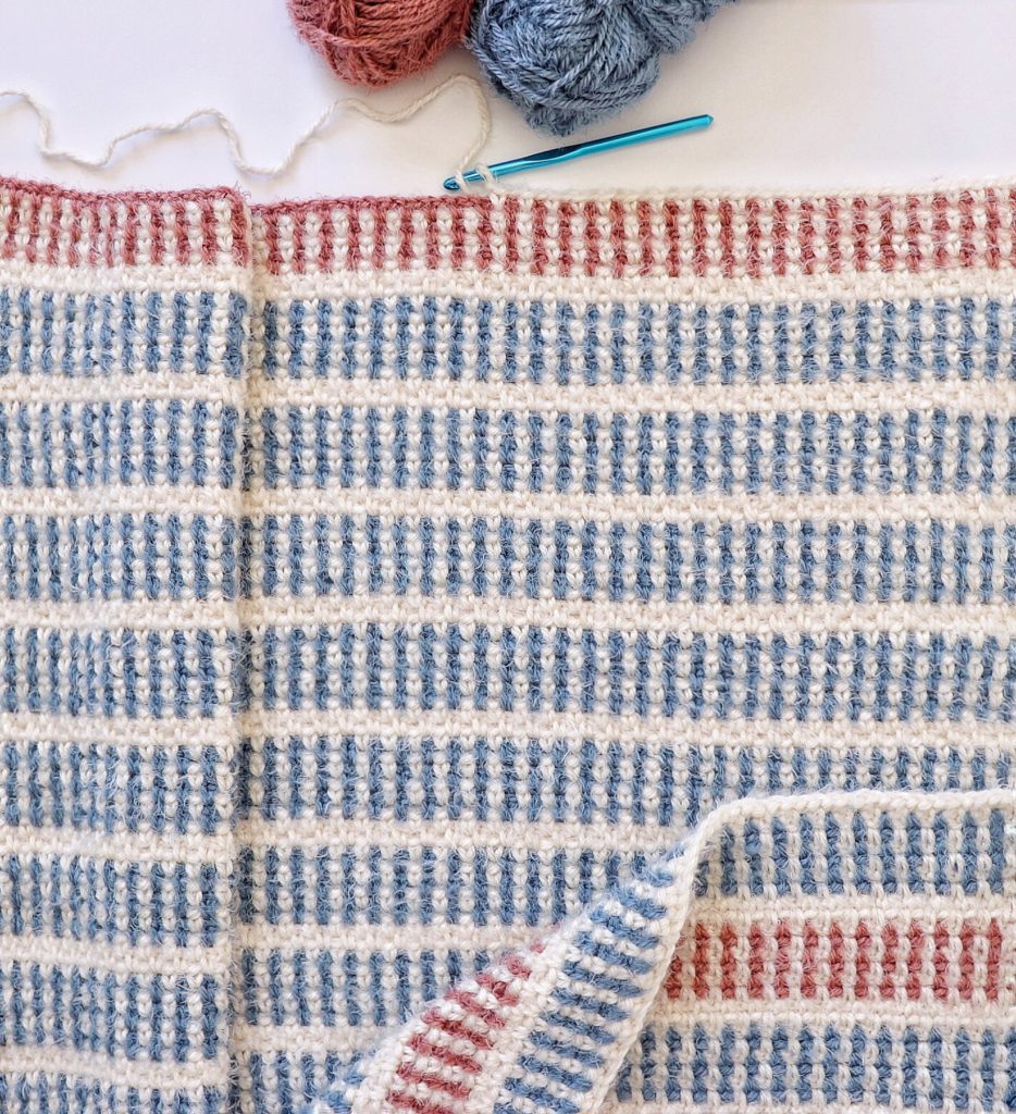 Hygge moss crochet baby blanket pattern