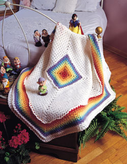 Rainbow baby blanket crochet pattern