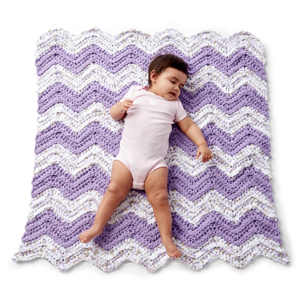 Simple chevron baby blanket crochet pattern