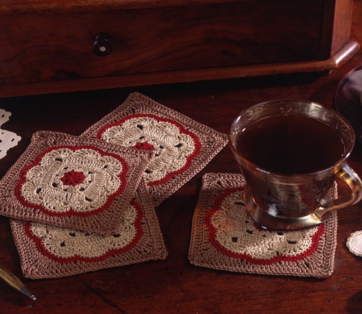 Free Crochet Pattern for a Moroccan Style Coaster