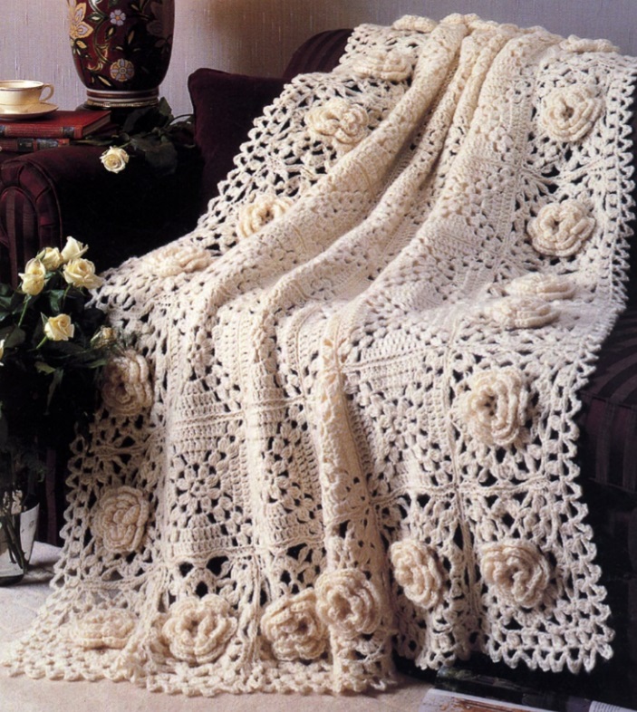 Free Crochet Pattern for the Roses Remembered Afghan