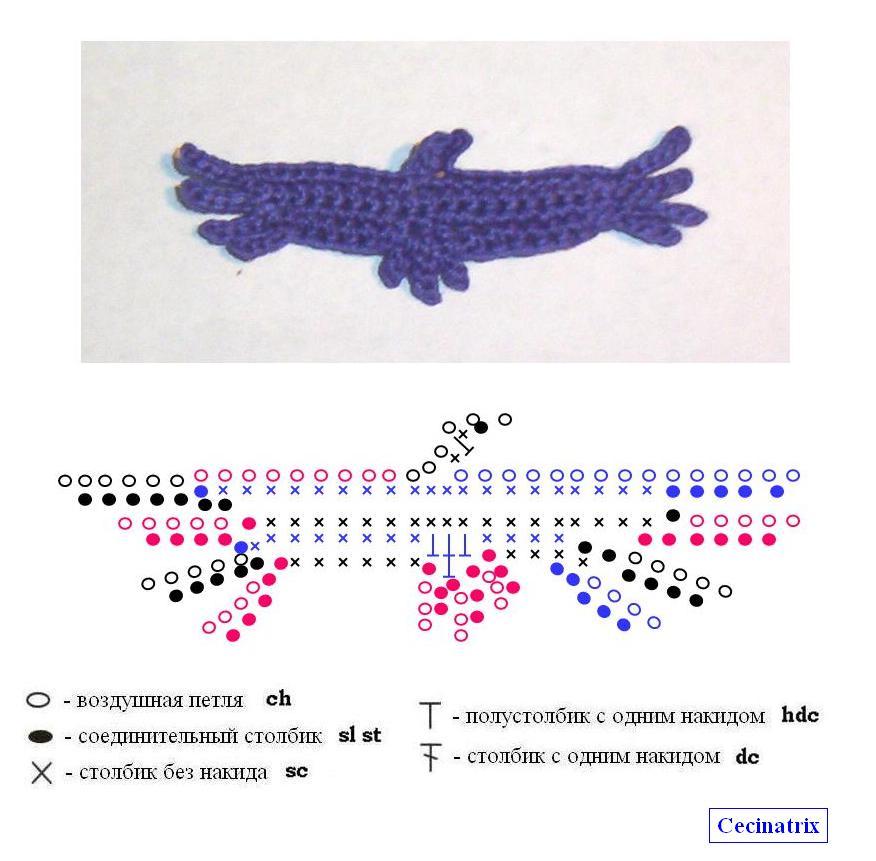 Eagle crochet motif pattern