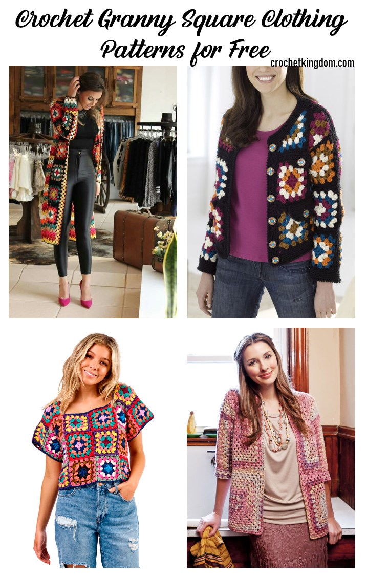 Best Crochet Granny Square Clothing Patterns for Free