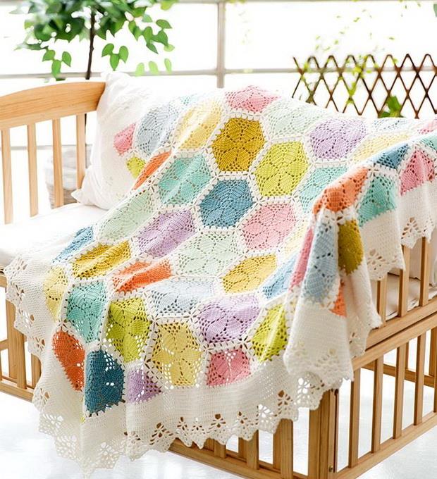 Crochet Pattern Of Flower Motif Blanket