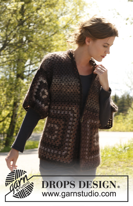 Crochet jacket with granny squares