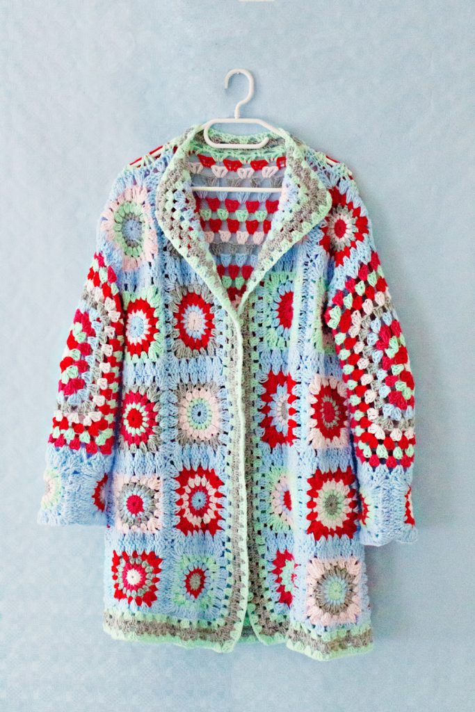 Crochet squares jacket pattern