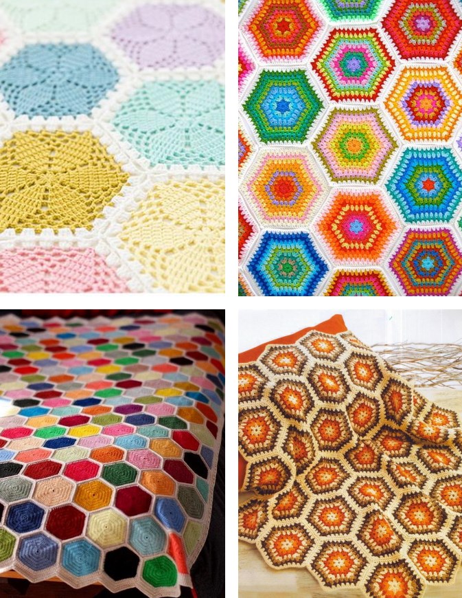 Free Crochet Hexagon Diagrams