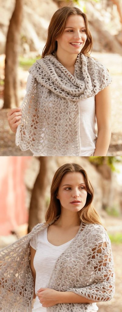 Free Crochet Pattern for a Garden Trails Lace Stole