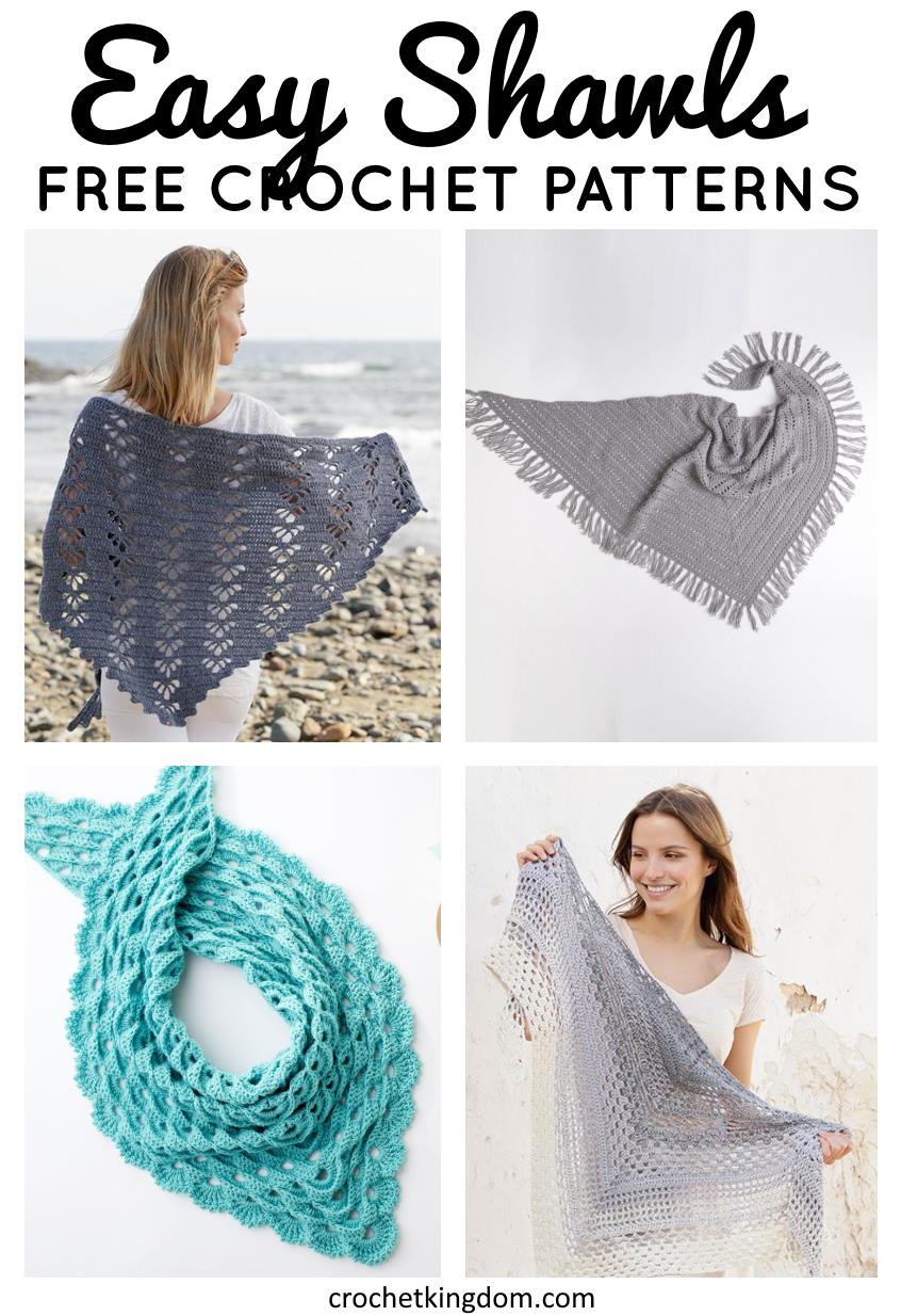Free and easy crochet shawl patterns